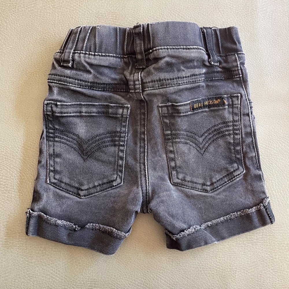 Beau Hudson Faded Black Denim Shorts